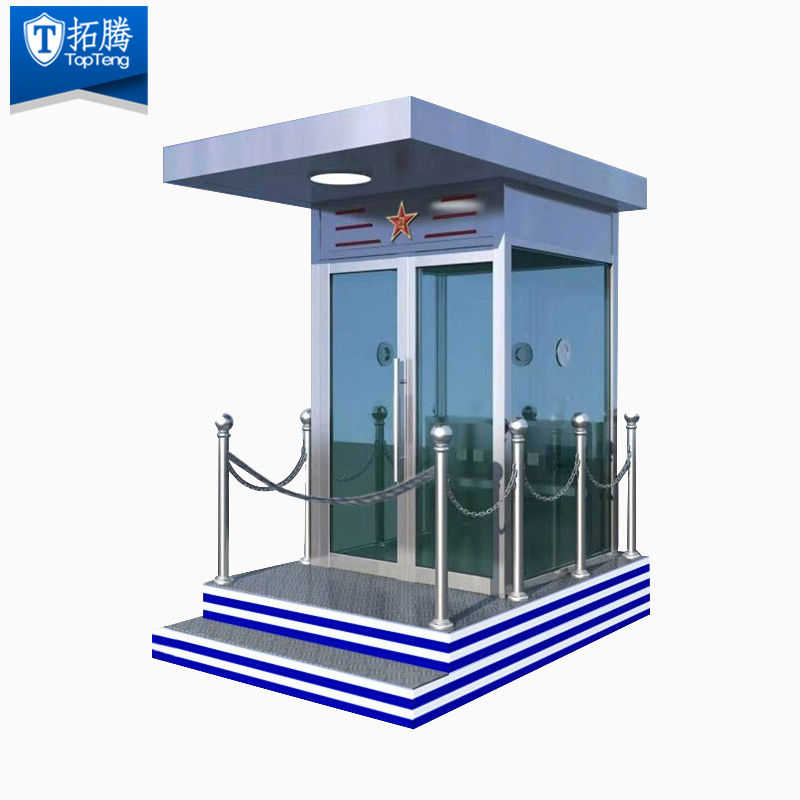 拓騰 TP-GTFD008 F79防彈玻璃304不銹鋼崗亭保安亭戶外形象亭